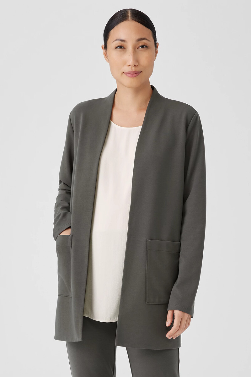Washable Flex Ponte High Collar Jacket Washable Flex Ponte High Collar Jacket