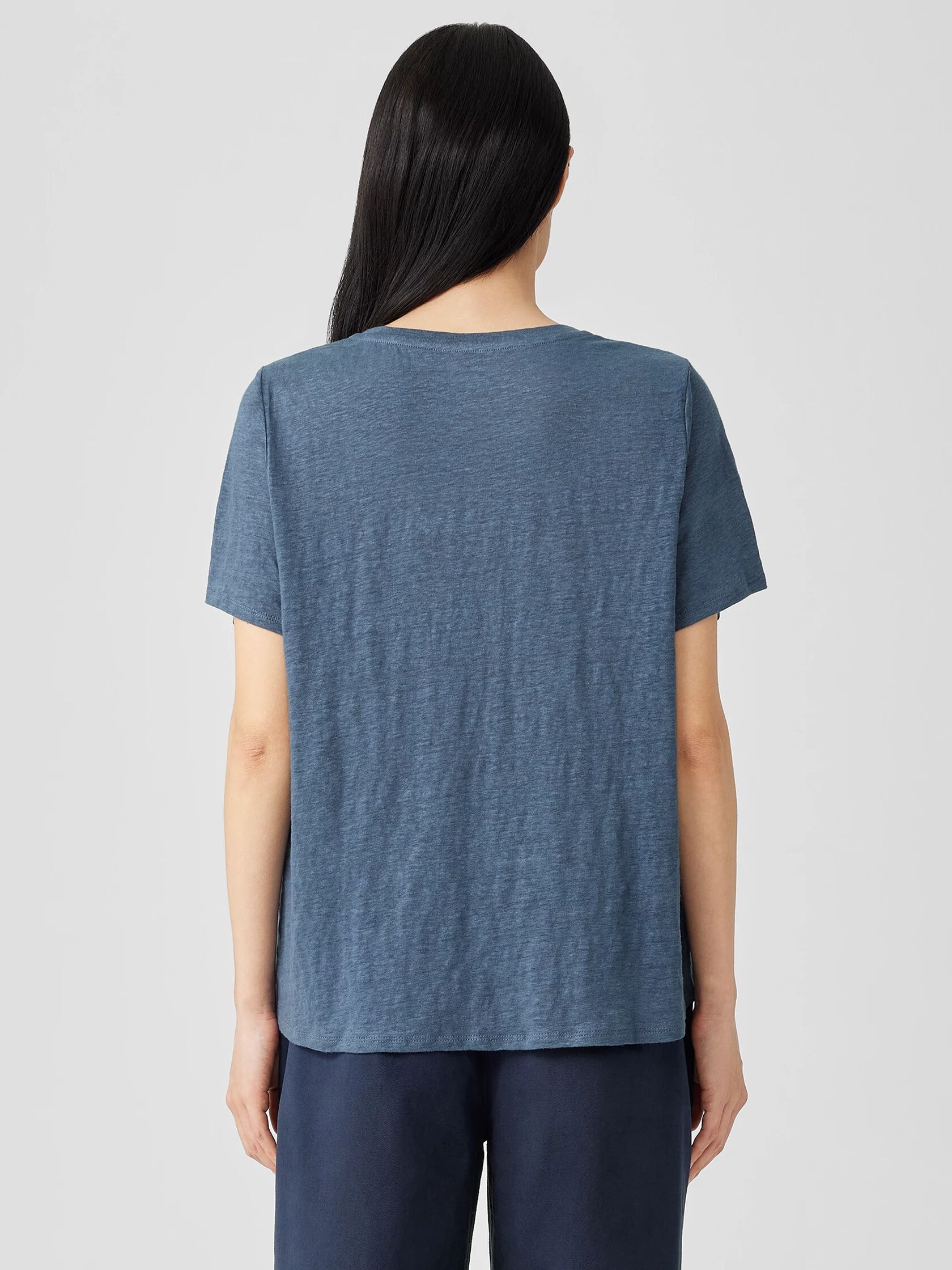 Organic Linen Jersey Crew Neck Tee