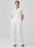 Organic Cotton Voile Box Band Collar Shirt