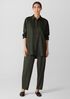 Silk Twill Classic Collar Long Shirt