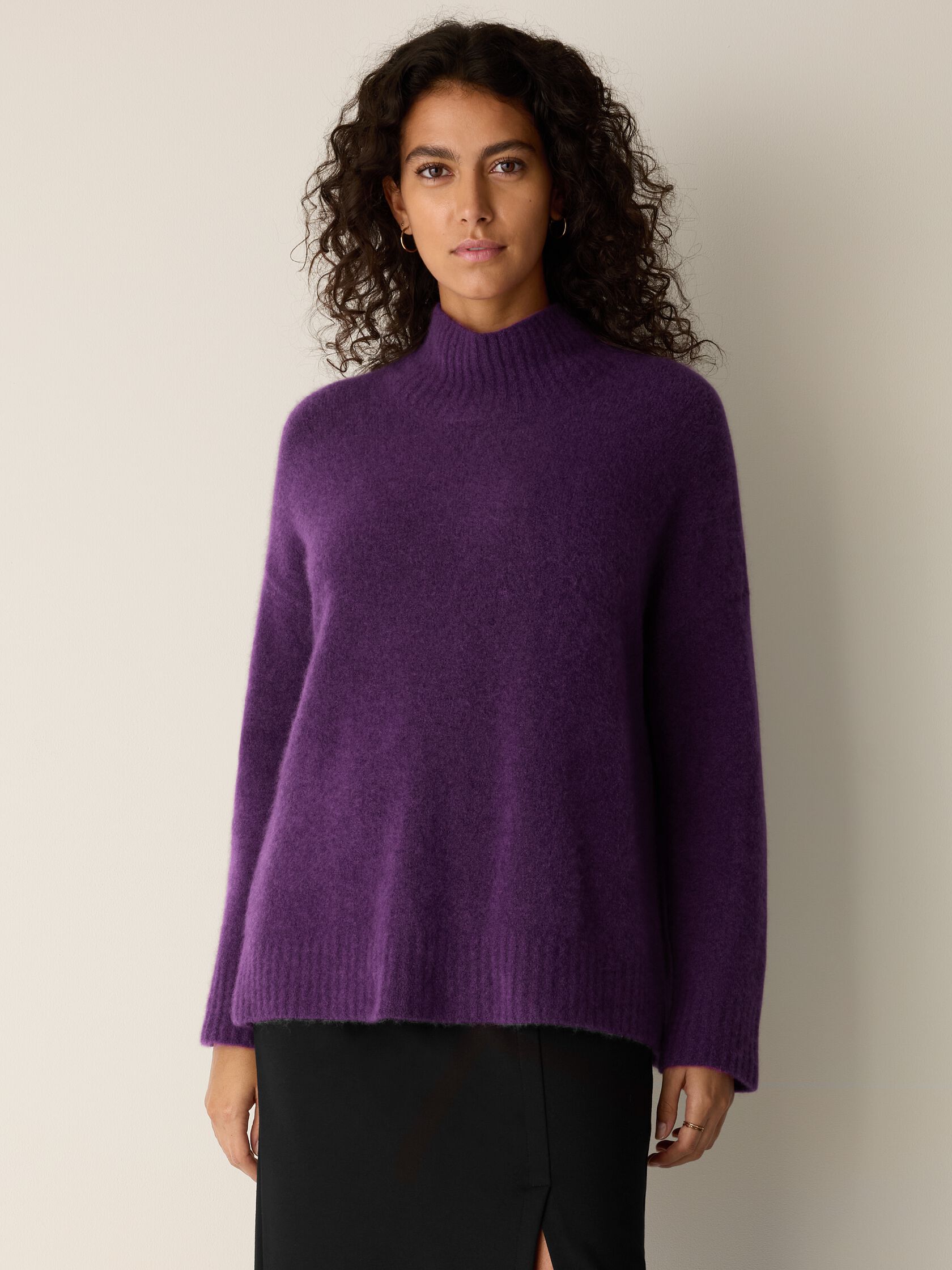 Cashmere Silk Bliss Turtleneck Top