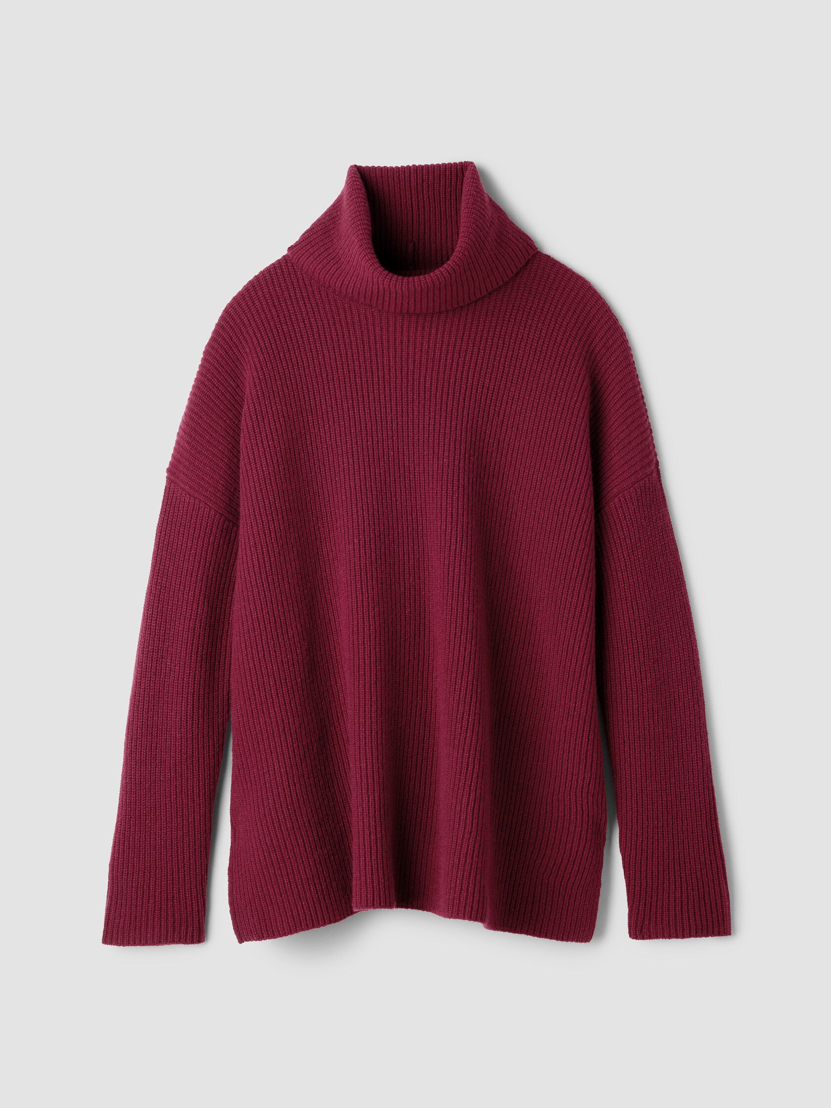 Recycled Wool Cashmere Turtleneck Top