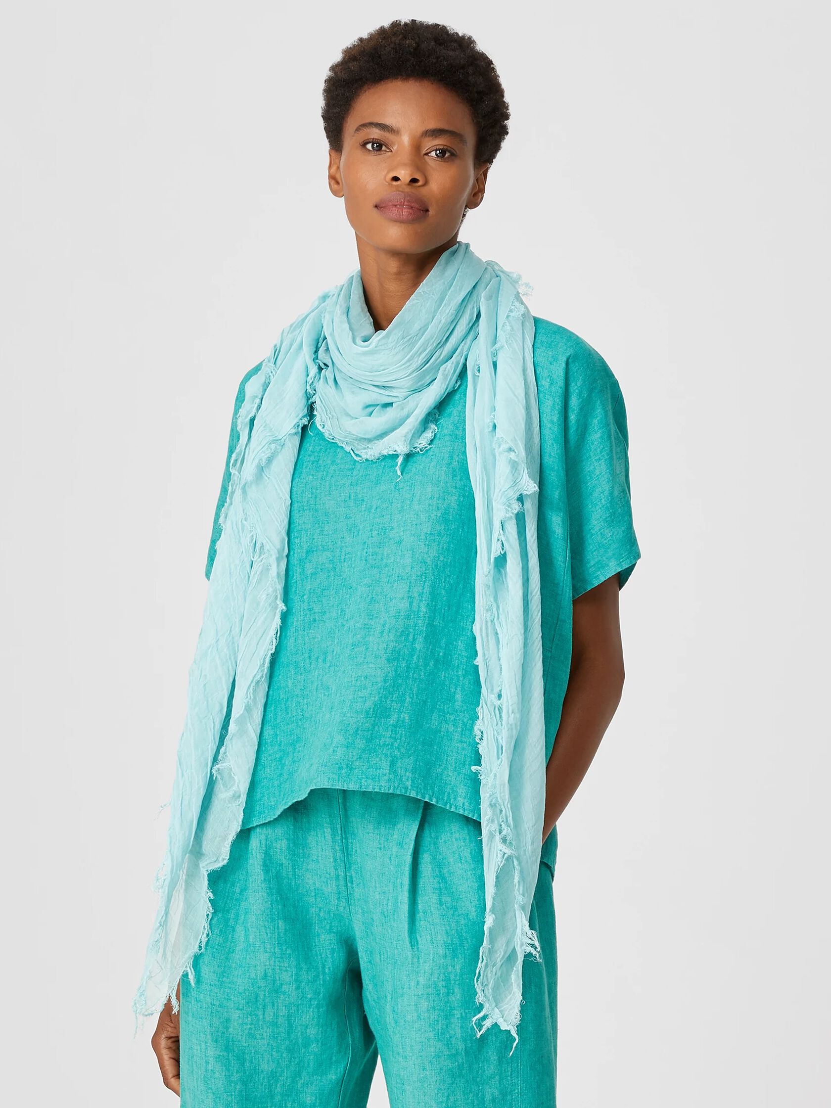 Crinkle Gauze Scarf