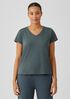 Organic Pima Cotton Jersey V-Neck Tee