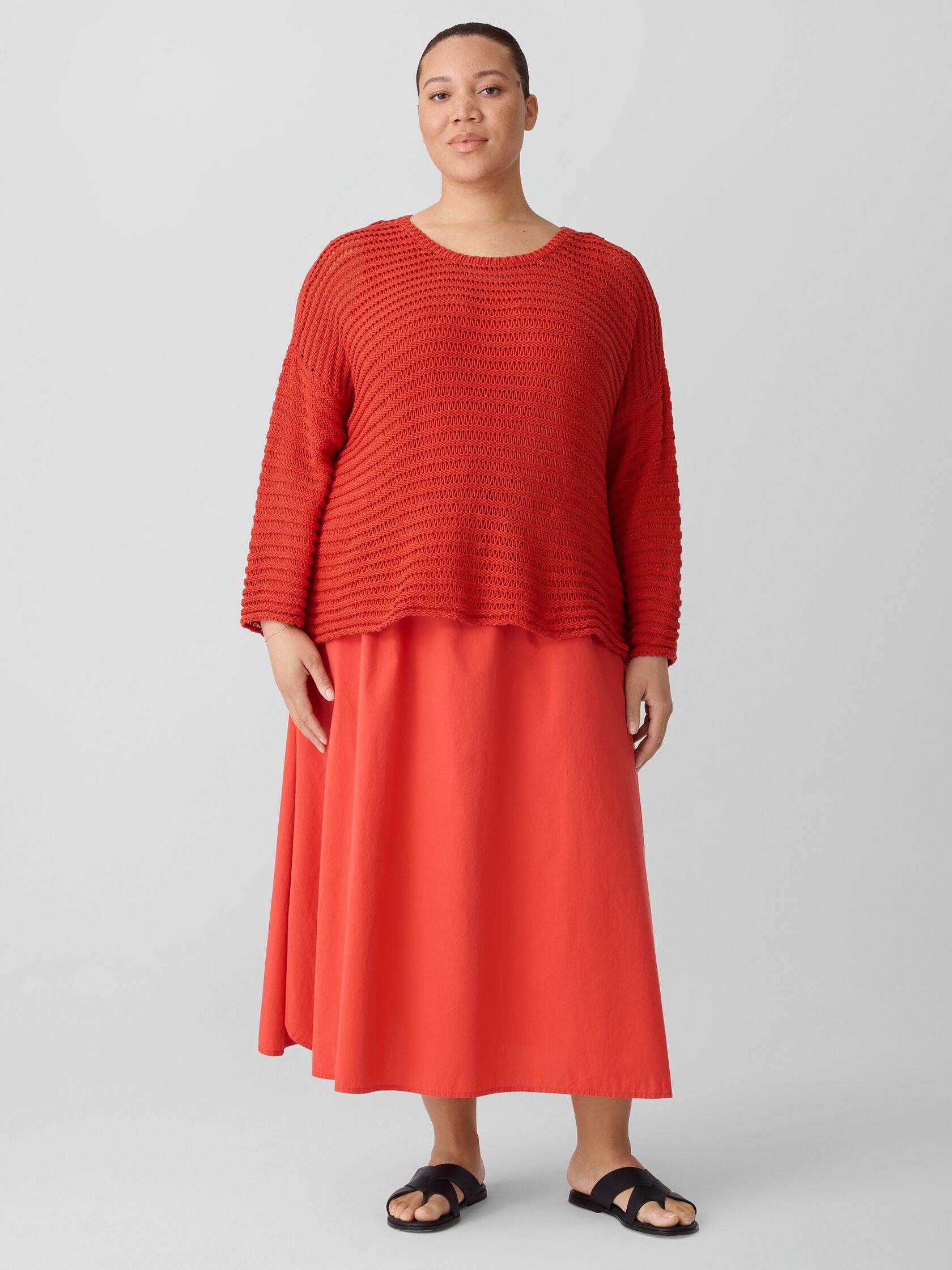Peruvian Organic Cotton Cord Crew Neck Top