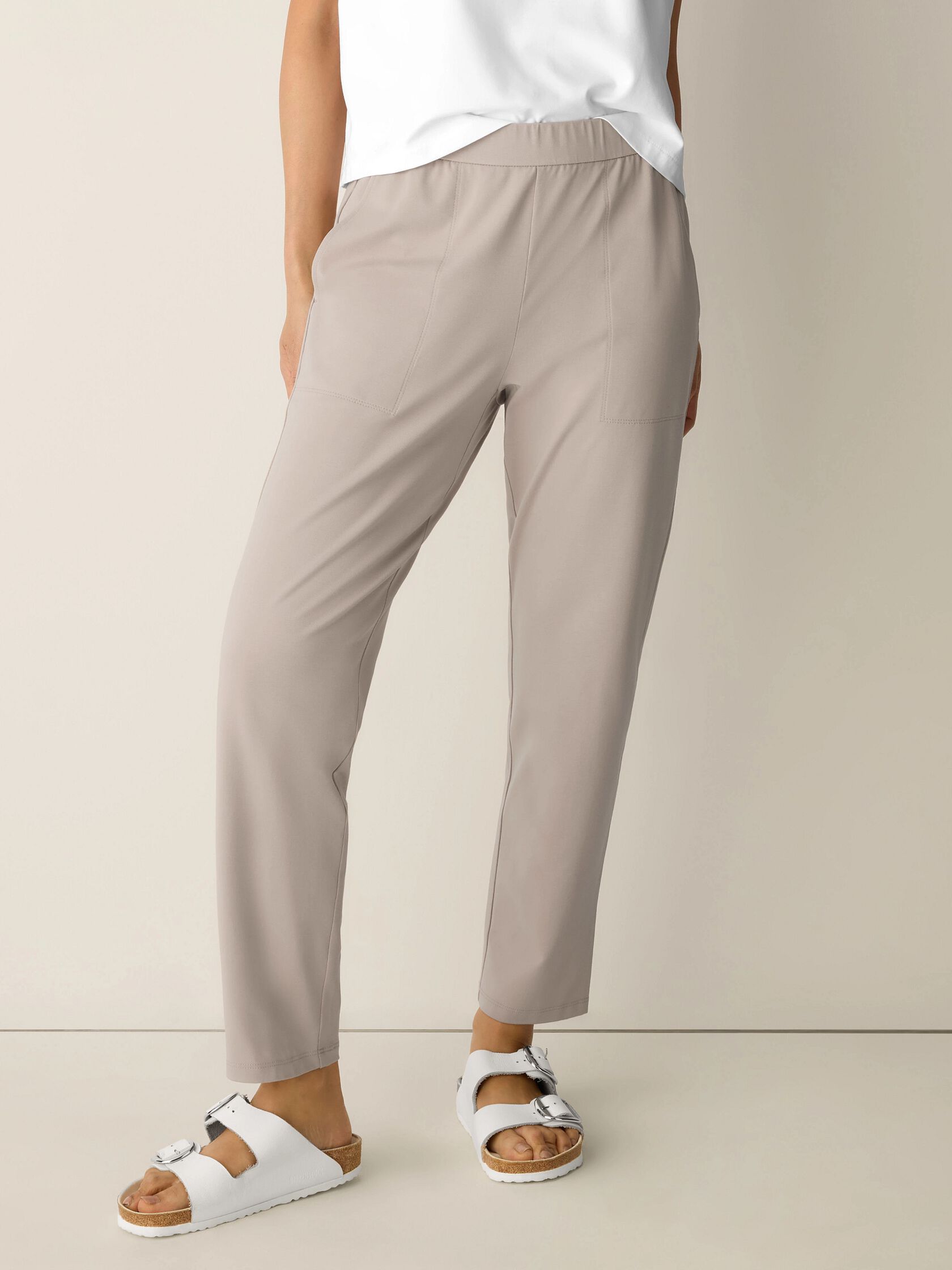 Pima Cotton Stretch Jersey Tapered Pant