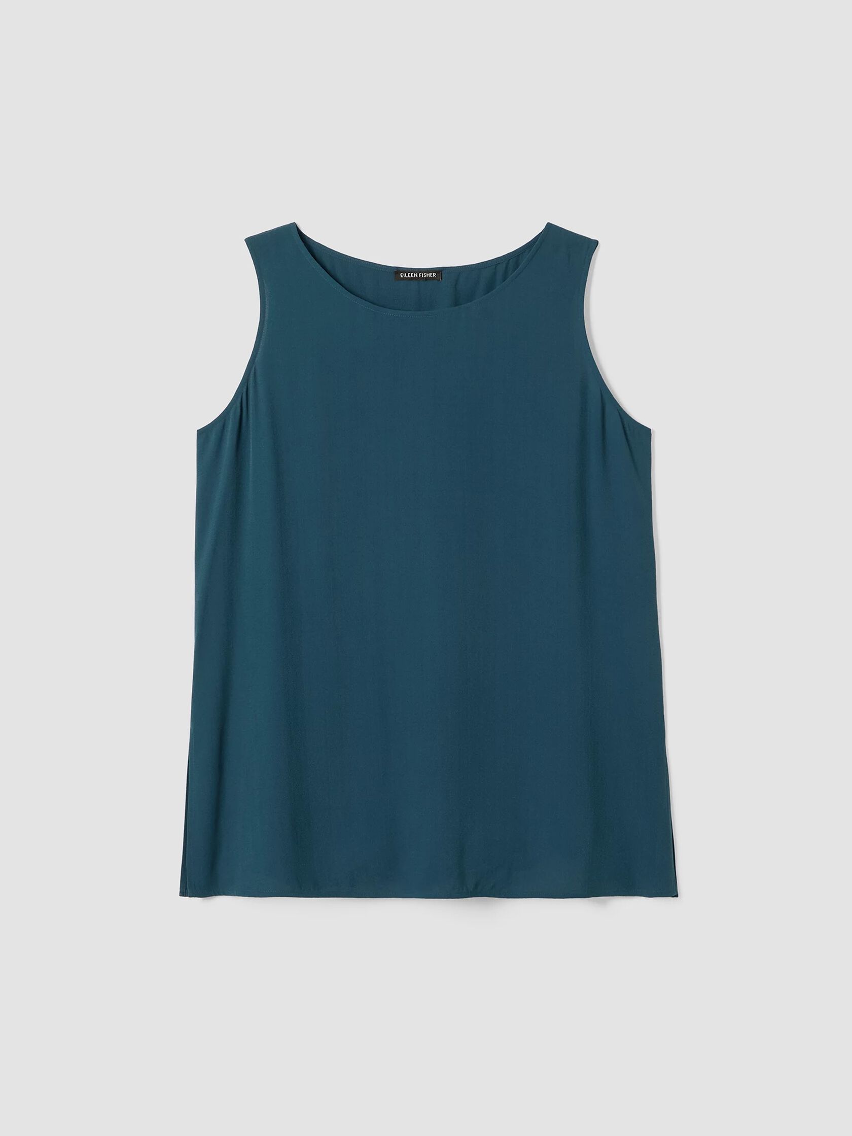 Silk Georgette Crepe Ballet Neck Tank