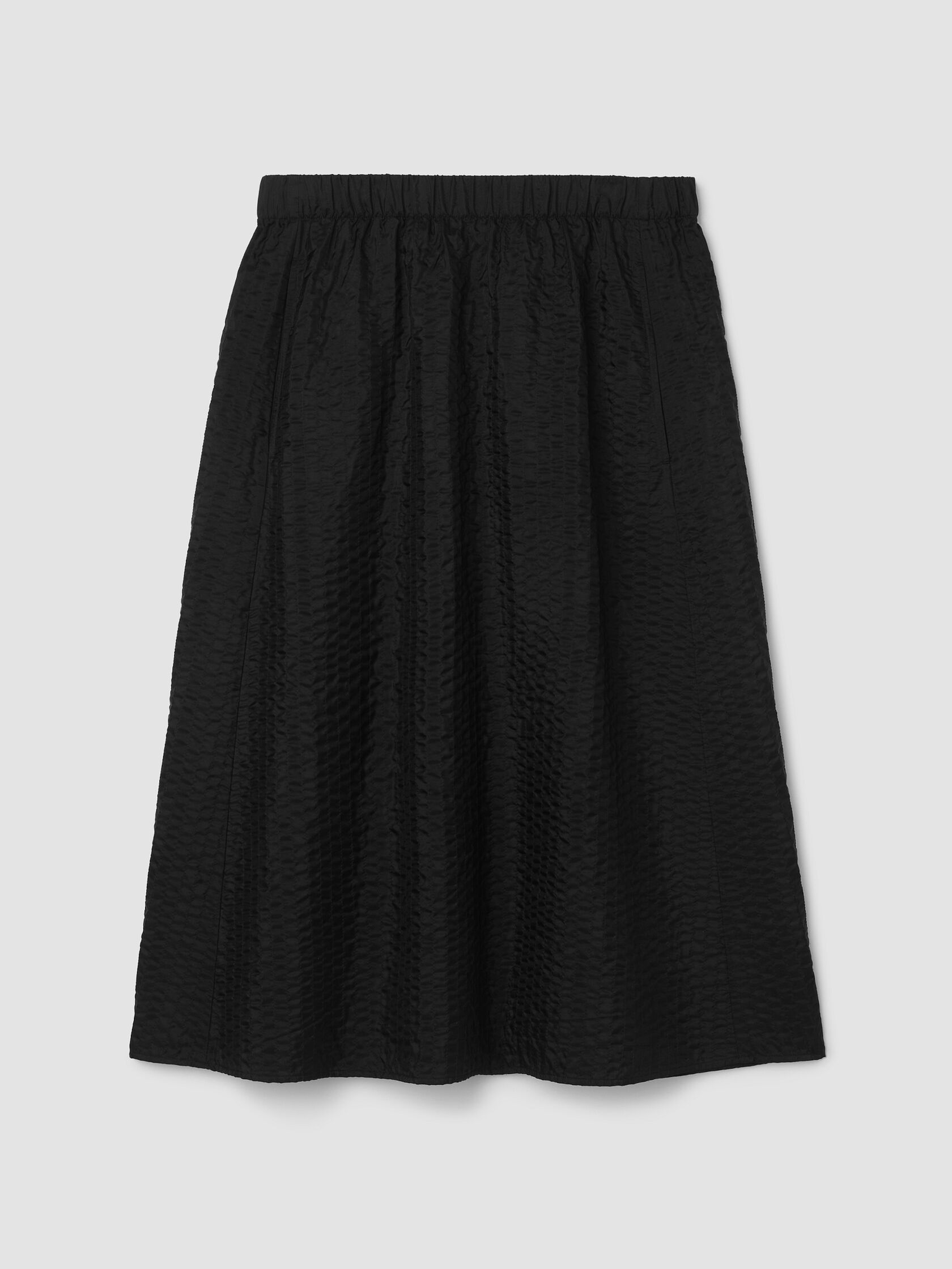 Quilted Silk A-Line Skirt