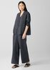Washed Organic Linen Délavé High Collar Jacket