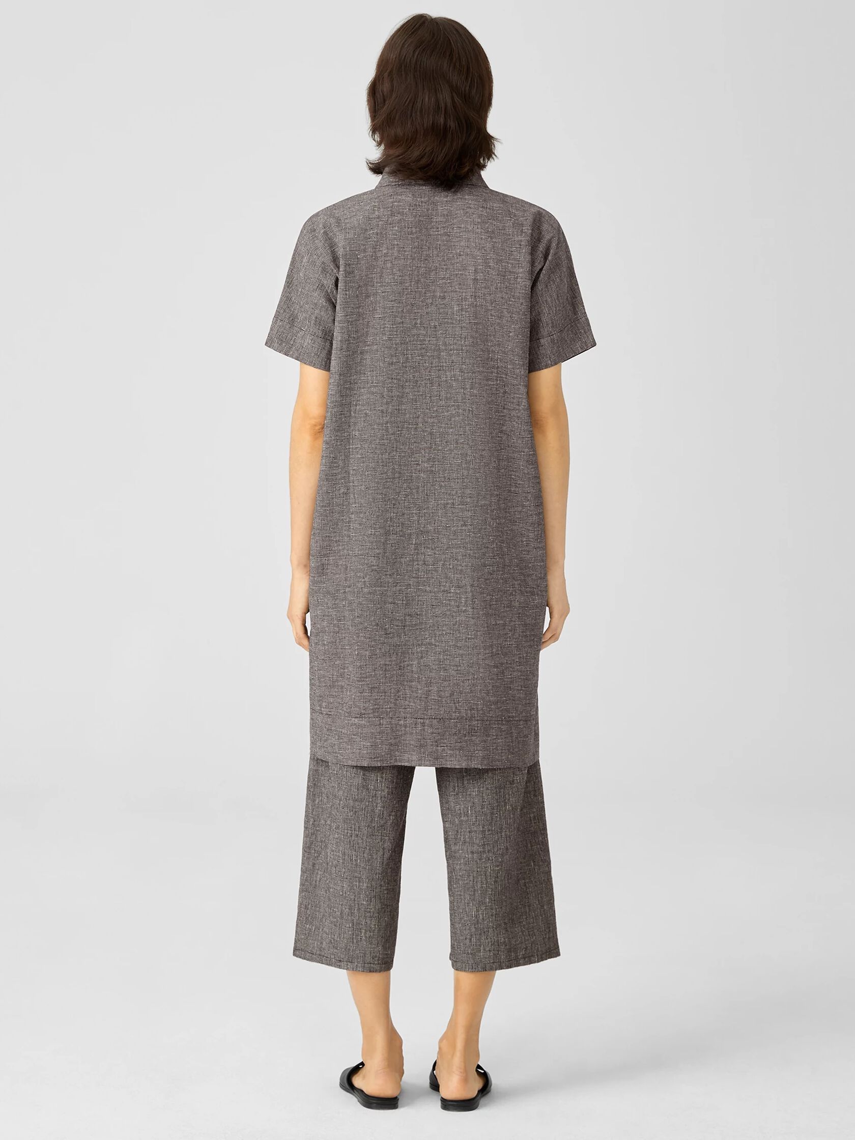 Hemp Organic Cotton Grid Shirtdress