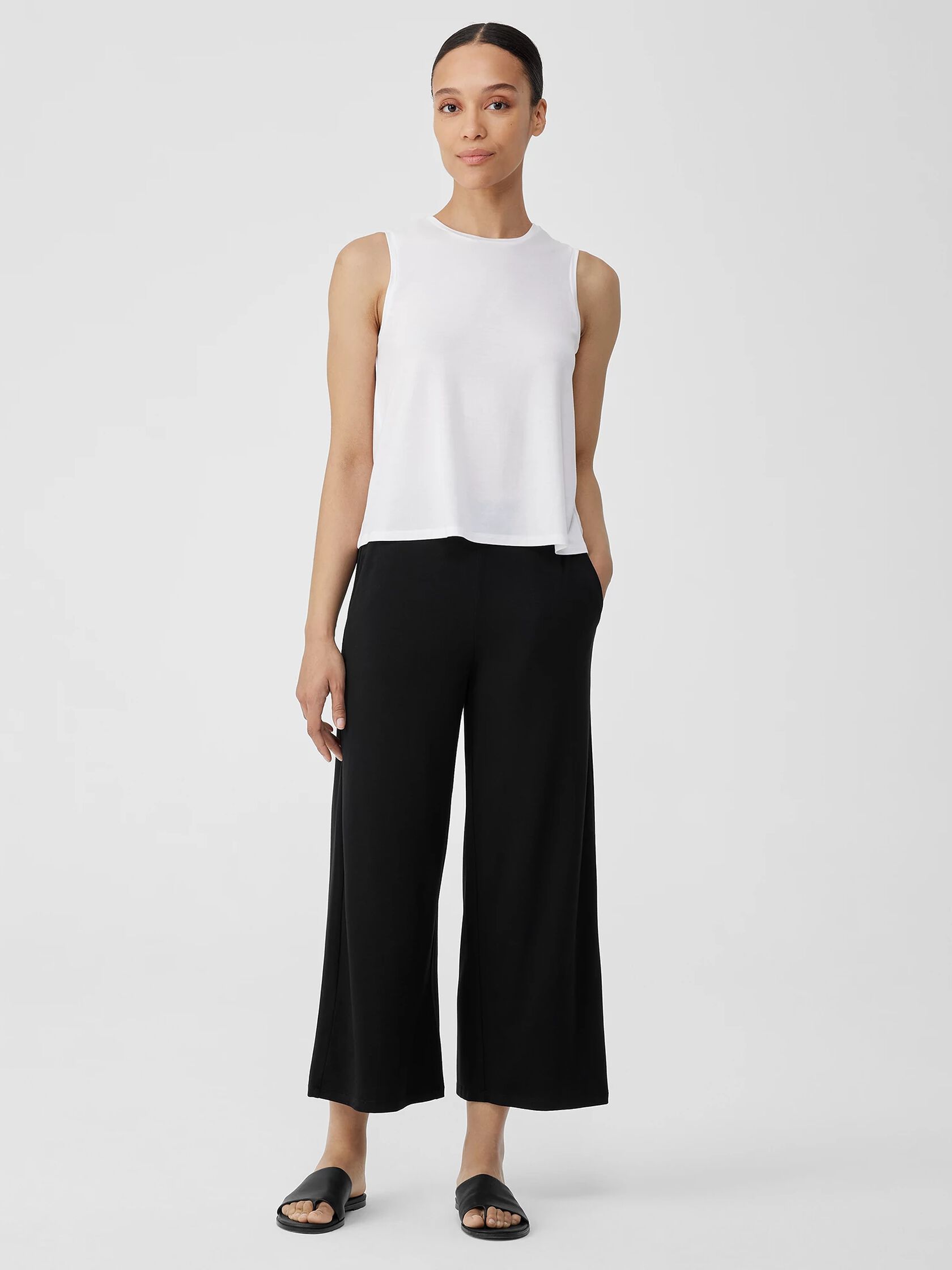 Fine Jersey Wide-Leg Pant