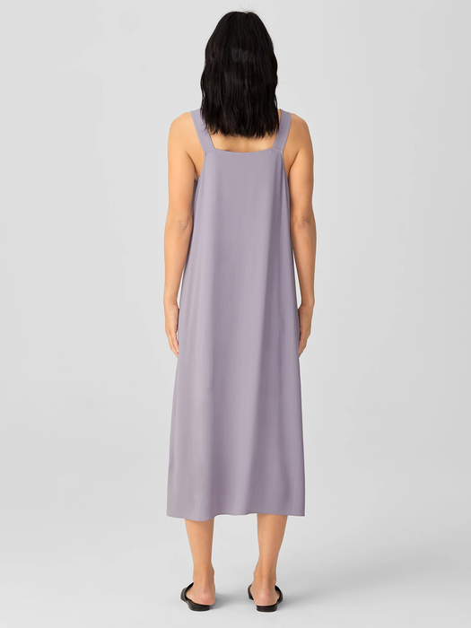 Silk Crepe Square Neck Dress EILEEN FISHER