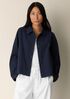 Organic Cotton Pucker Check Classic Collar Jacket