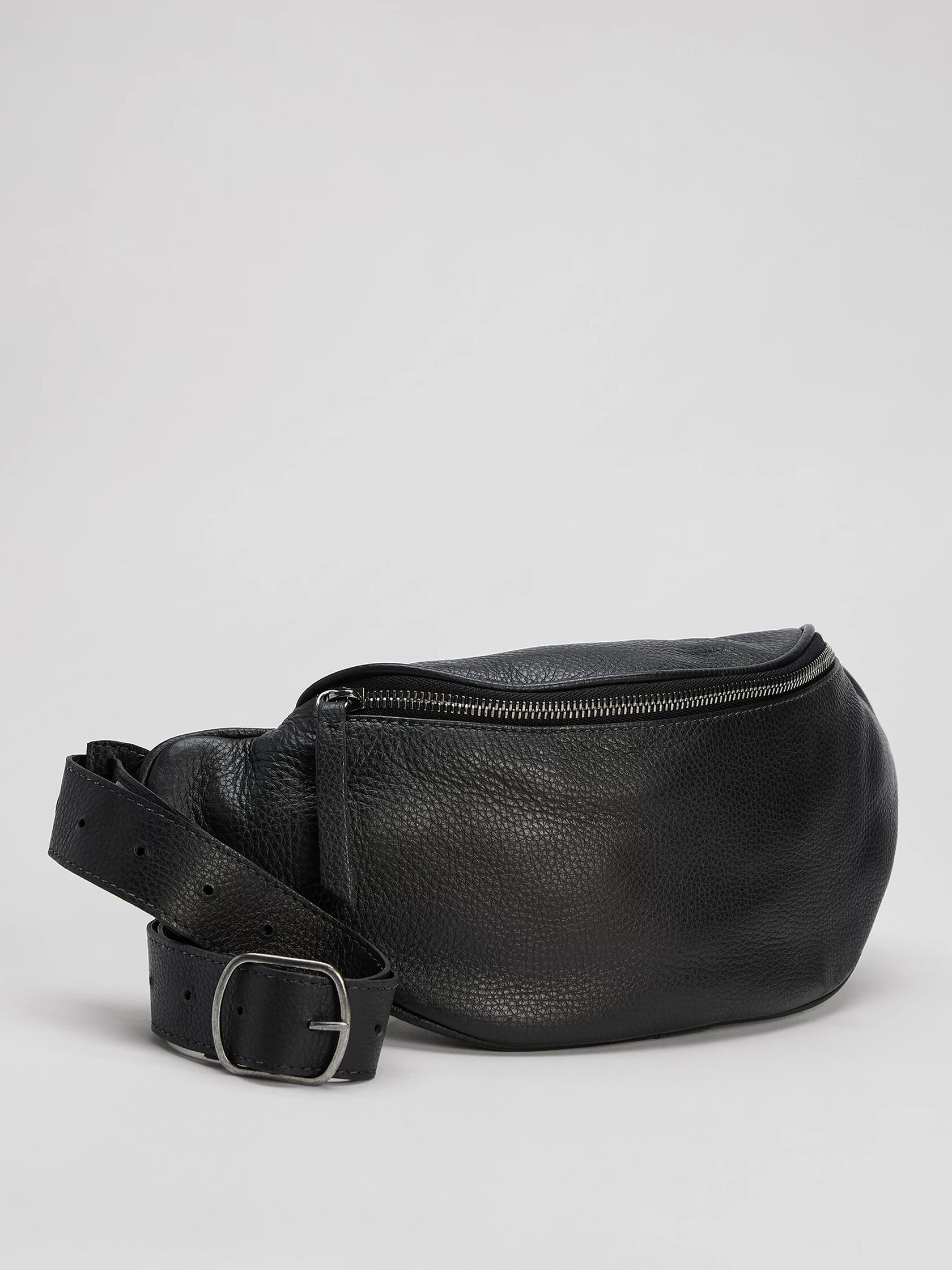 Grainy Italian Leather Belt Bag