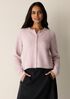 Mohair Plush M&eacute;lange Crew Neck Cardigan