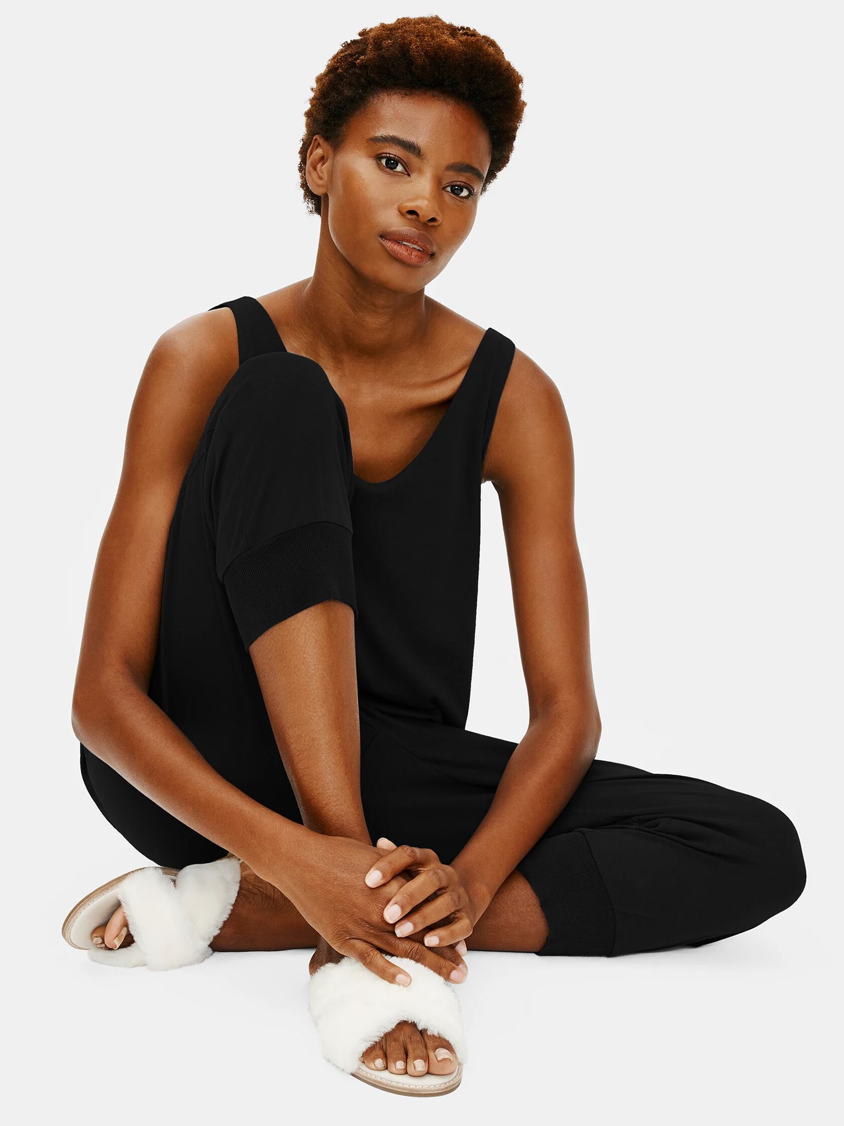 Organic Cotton Interlock Sleep Jumpsuit EILEEN FISHER