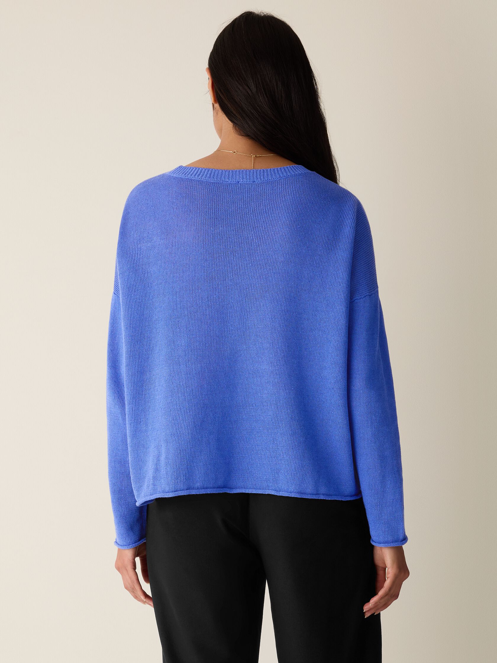 Organic Linen Cotton Crew Neck Top