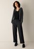 M&eacute;lange Felted Wool Jersey Straight Cuffed Pant in Regenerative Wool