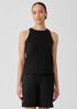 Pima Cotton Stretch Jersey Round Neck Tank