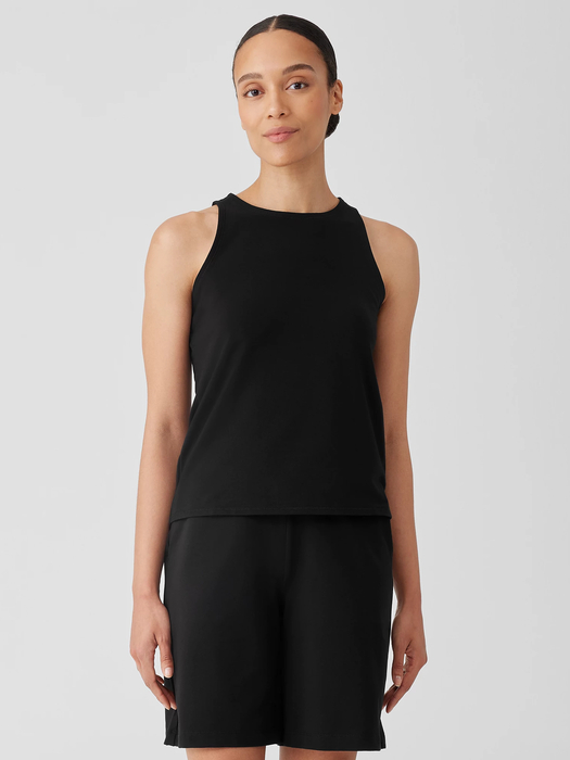 Pima Cotton Stretch Jersey Round Neck Tank