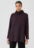 Cozy Brushed Terry Hug Funnel Neck Long Top