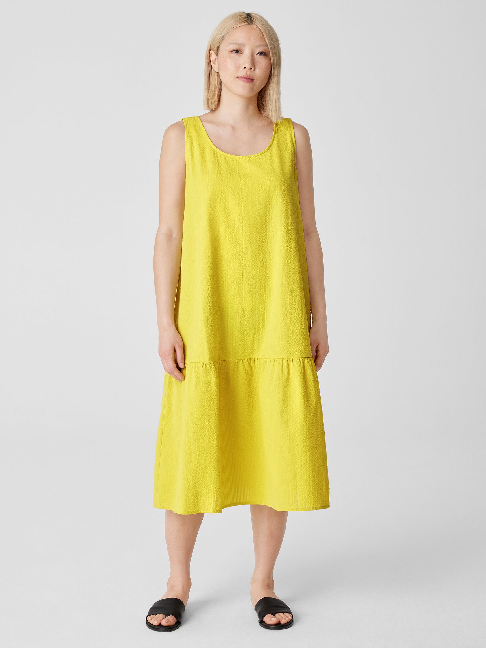 Organic Cotton Ripple Tiered Dress