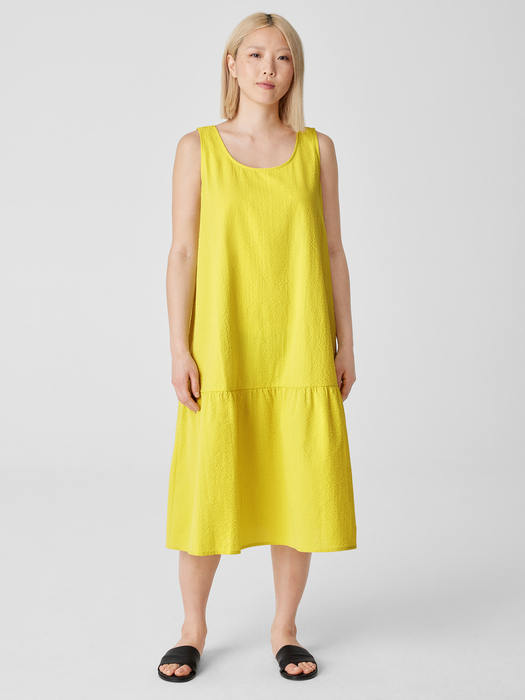 Organic Cotton Ripple Tiered Dress | EILEEN FISHER