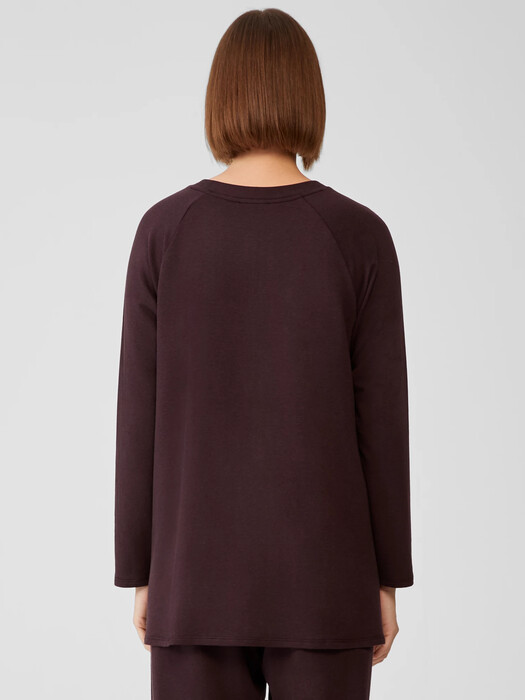 Cozy Brushed Terry Raglan-Sleeve Top