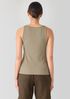 Organic Cotton Stretch Rib Scoop Neck Tank