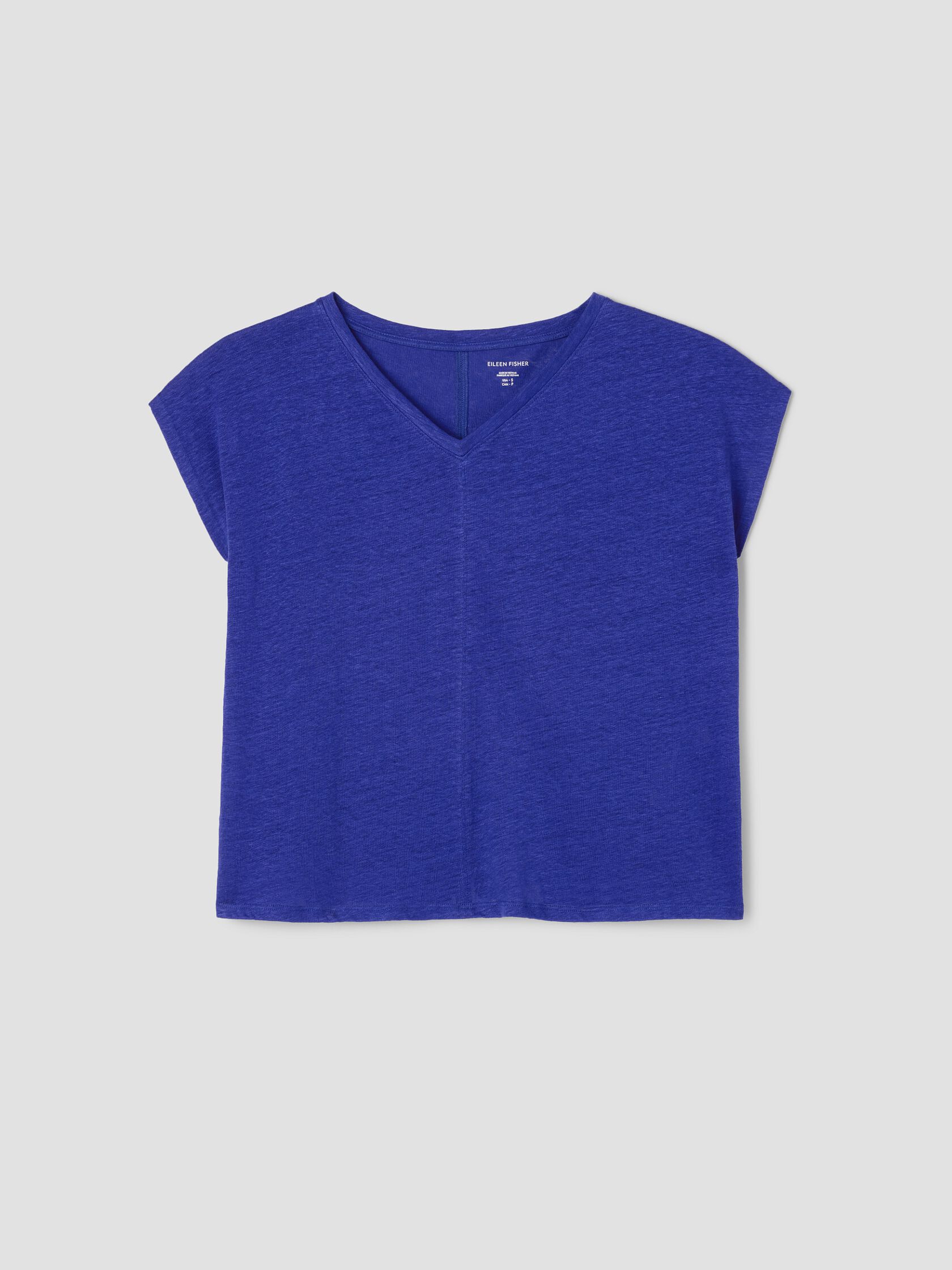Organic Linen Jersey V-Neck Tee