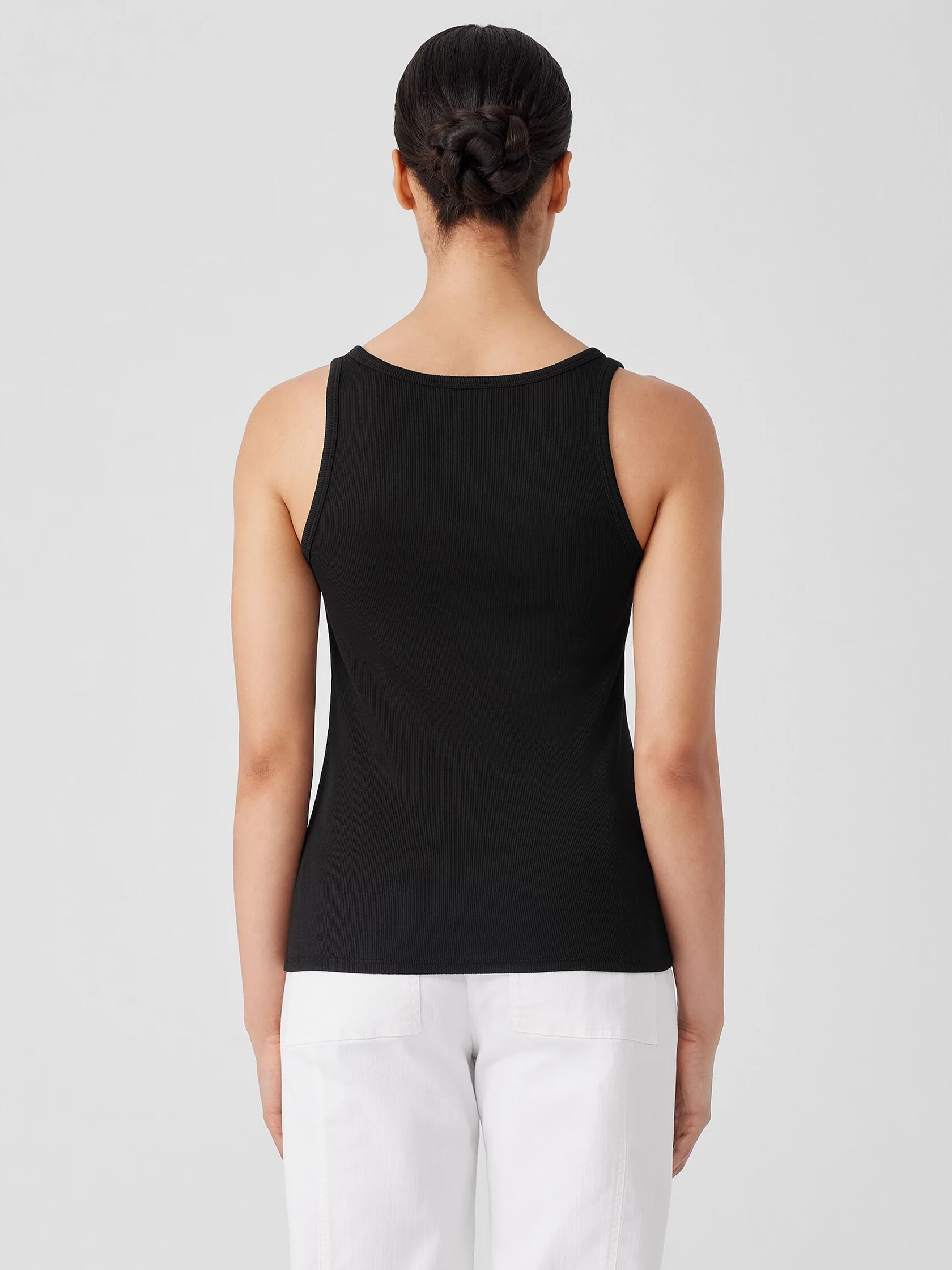 Organic Cotton Stretch Rib Slim Tank