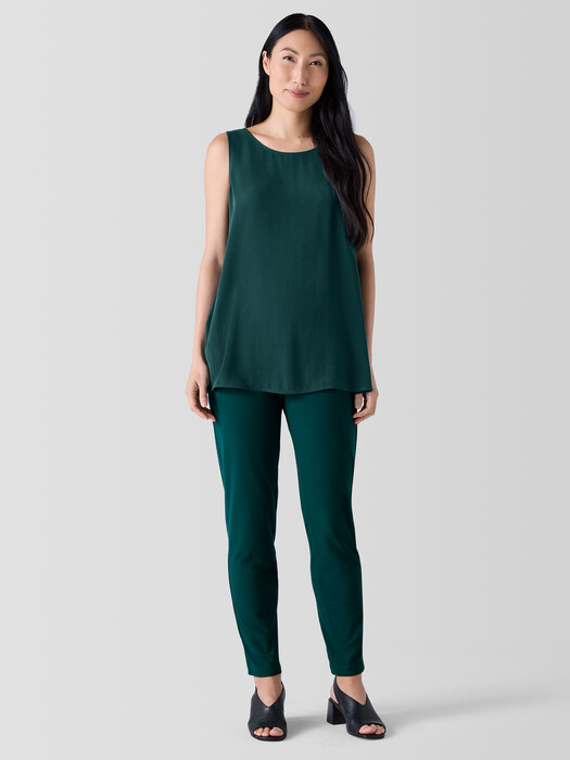 Washable Stretch Crepe Slim Pant