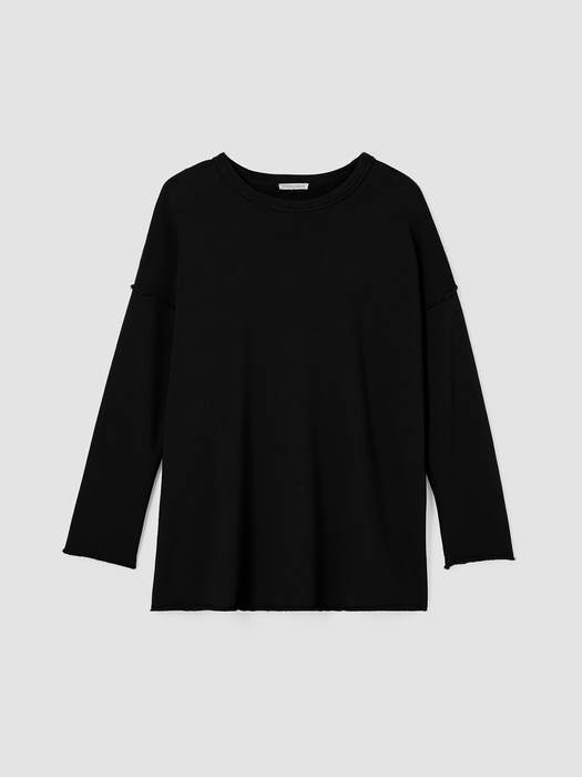 Organic Cotton French Terry Crew Neck Top