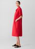 Washed Organic Cotton Poplin Split Neck Dress