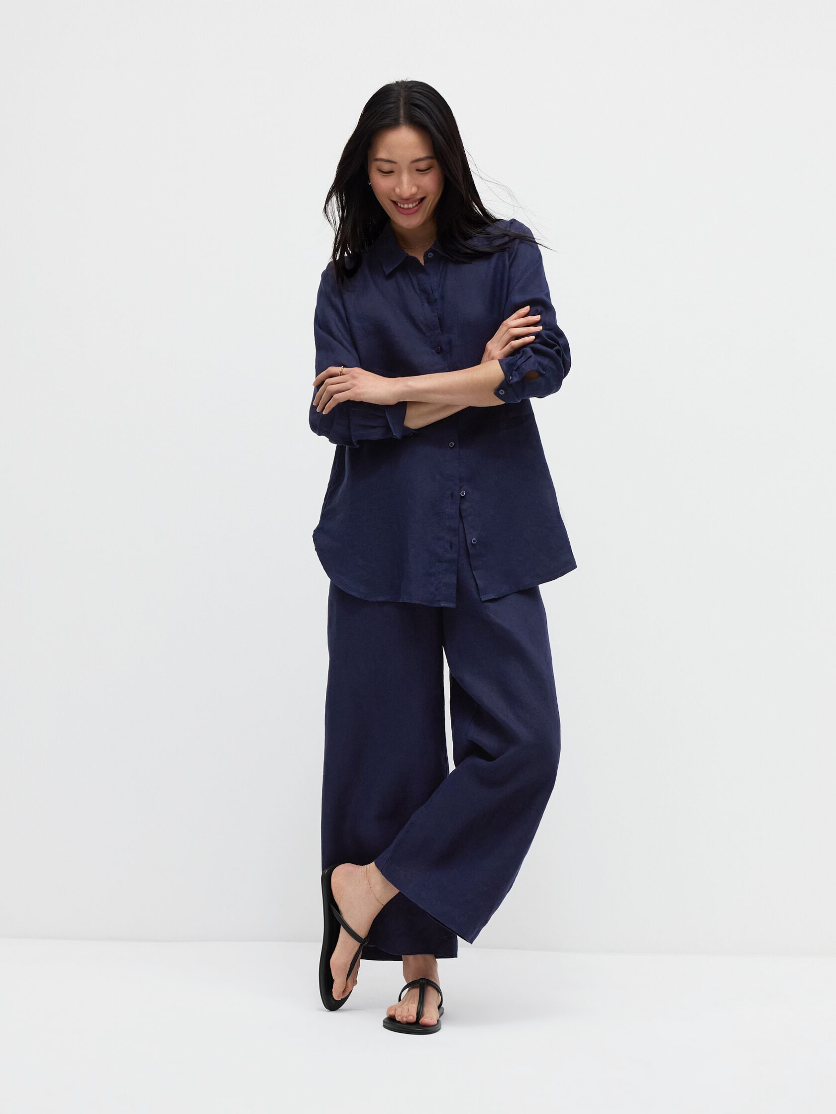 Organic Linen Wide-Leg Pant