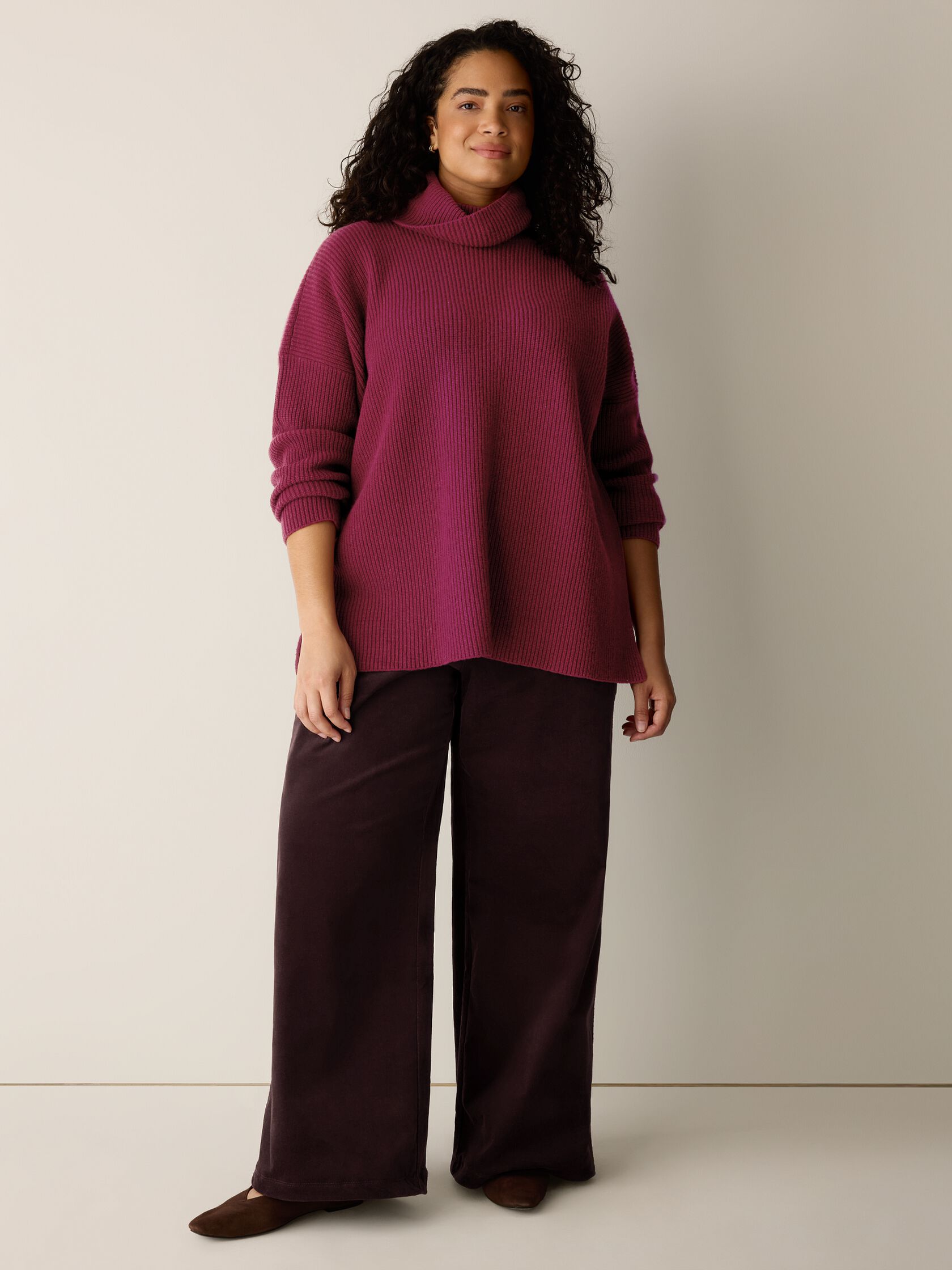 Recycled Wool Cashmere Turtleneck Top