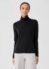 Pima Cotton Blend Turtleneck Top