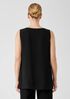 Silk Georgette Crepe Ballet Neck Tank