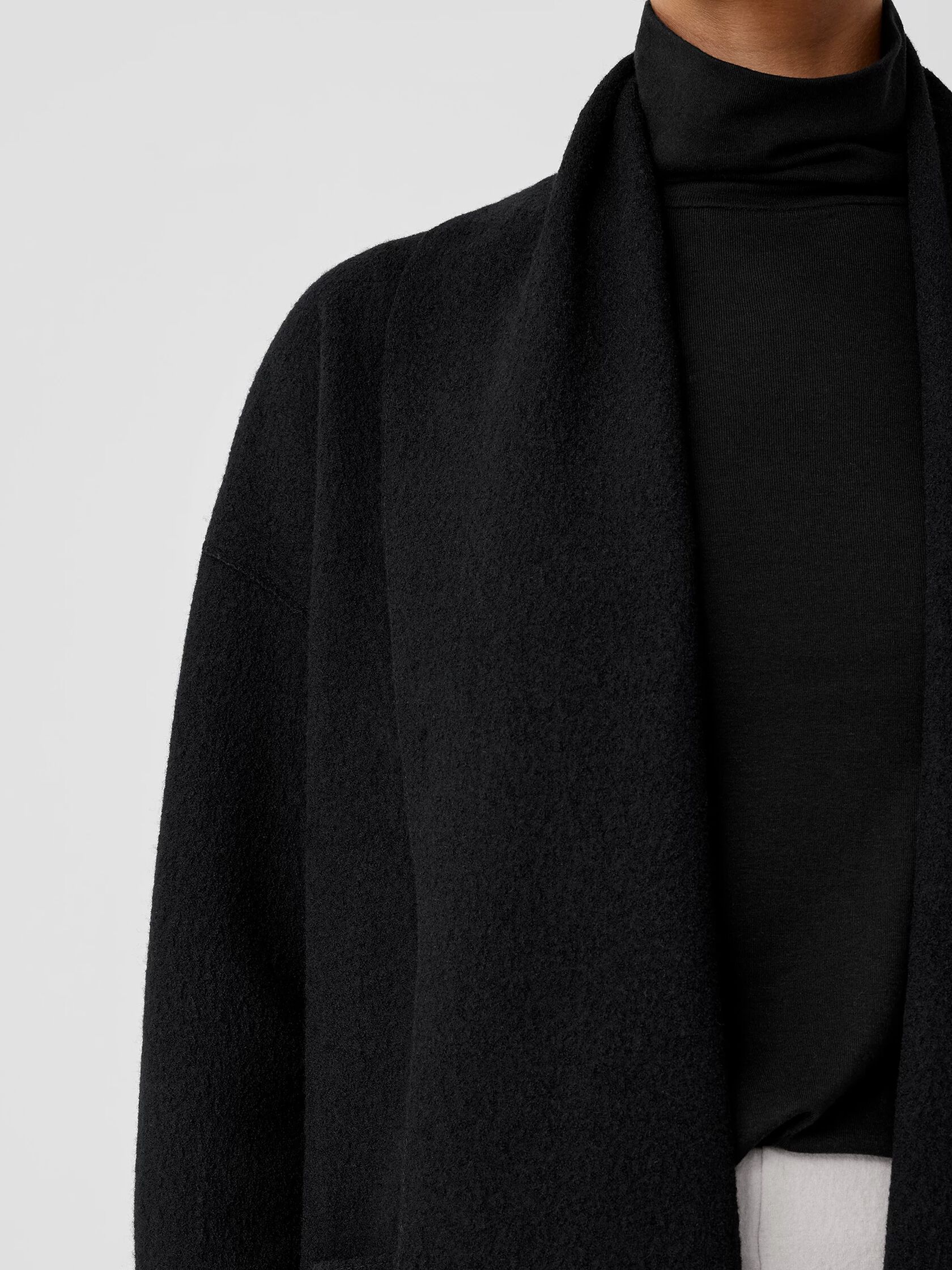 Lightweight Boiled Wool Coat in Responsible Wool