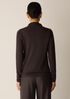Sheer Cotton Blend Knit Funnel Neck Top