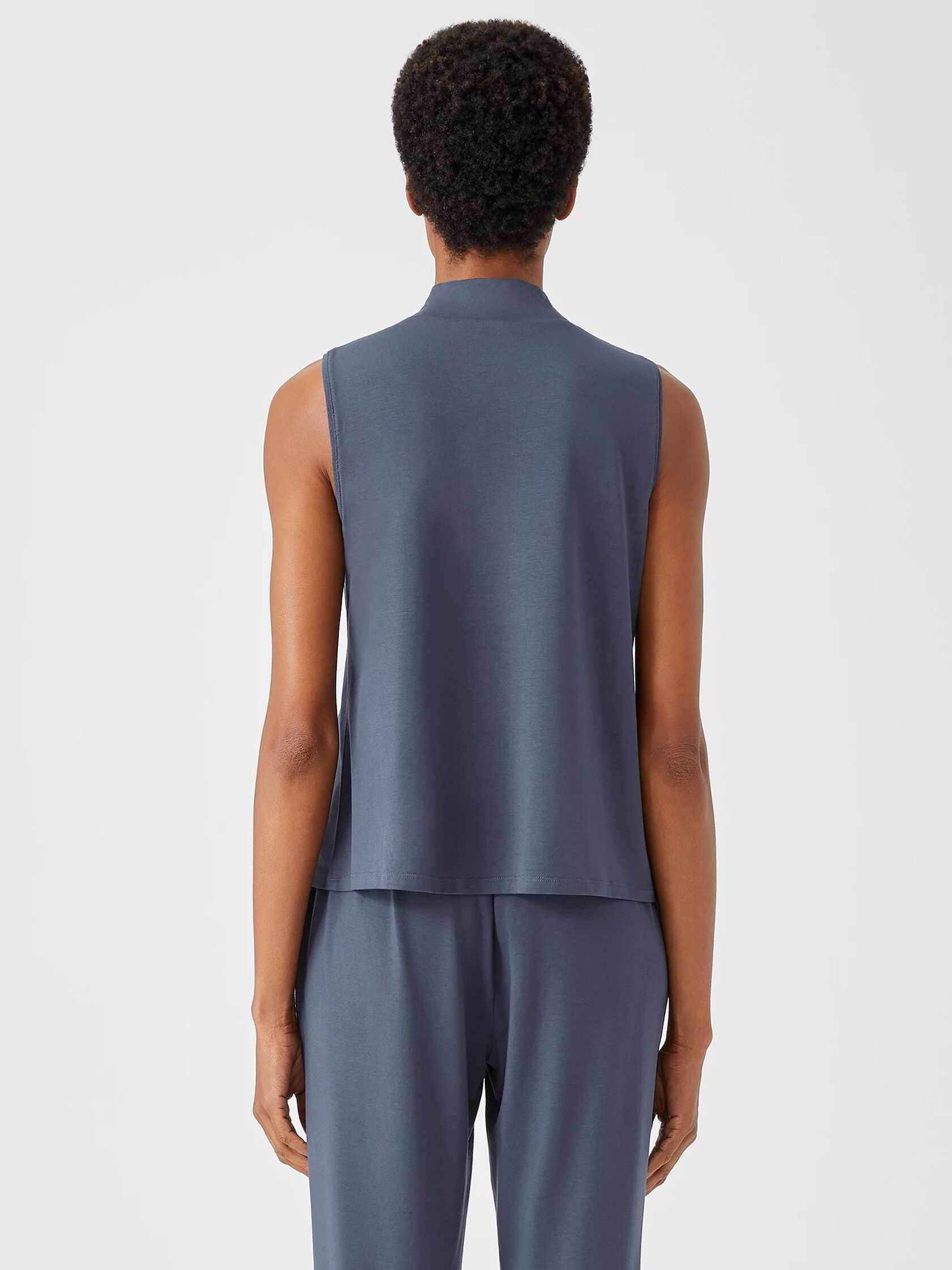 Fine Jersey Mock Neck Tank