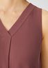 Silk Georgette Crepe Pleated Tank