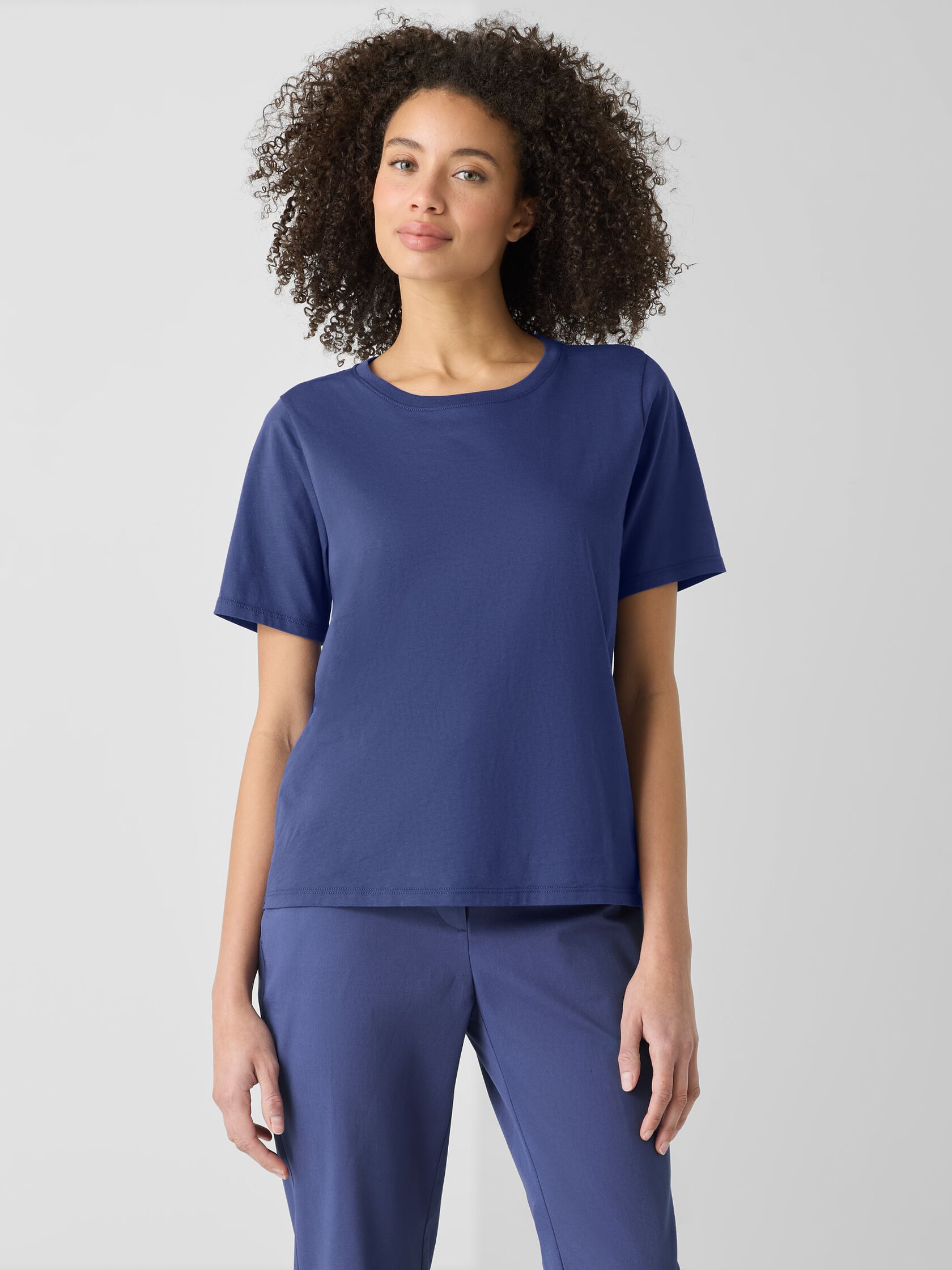 Organic Pima Cotton Jersey Round Neck Tee