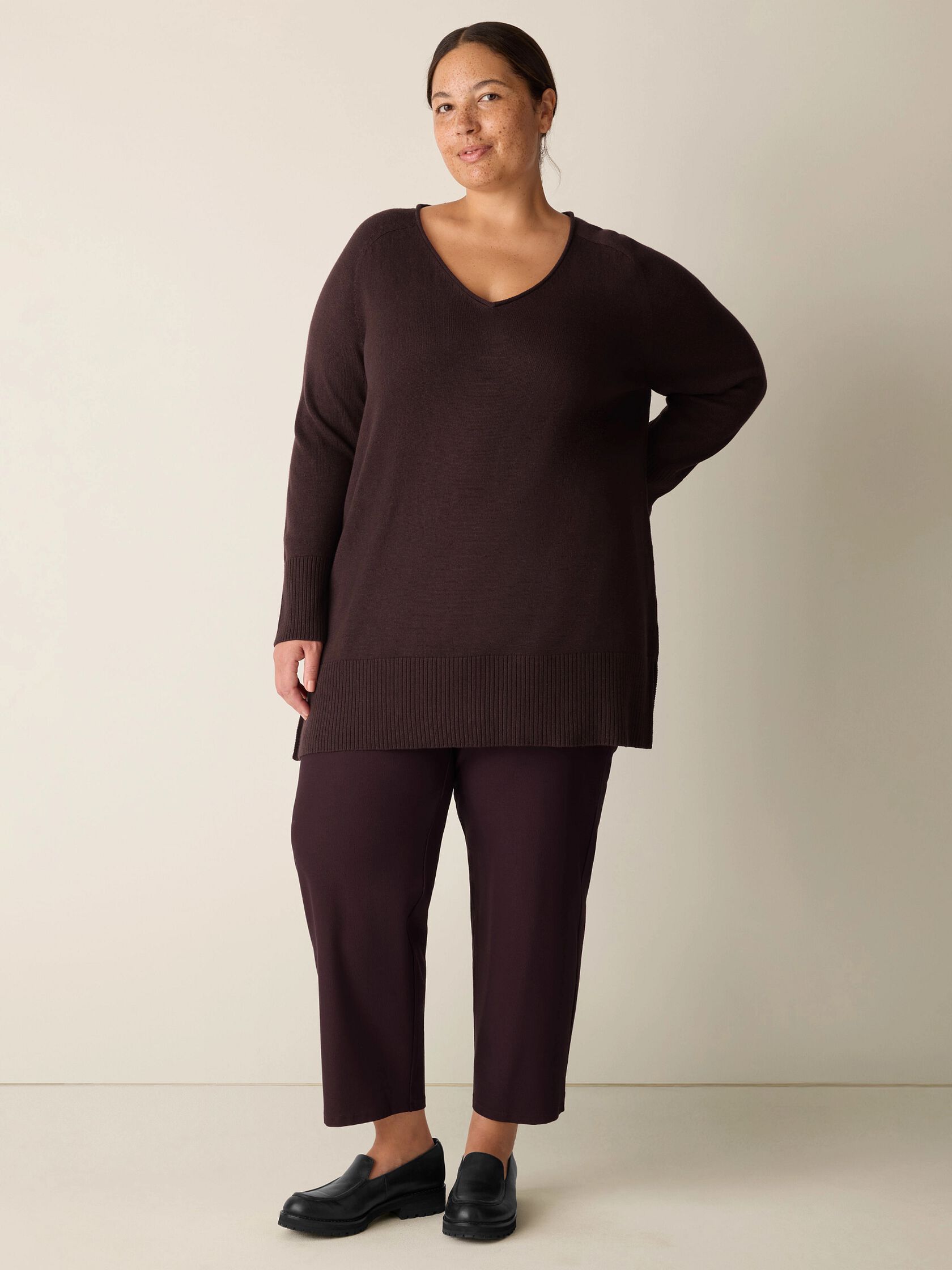 Peruvian Cotton Blend V-Neck Top