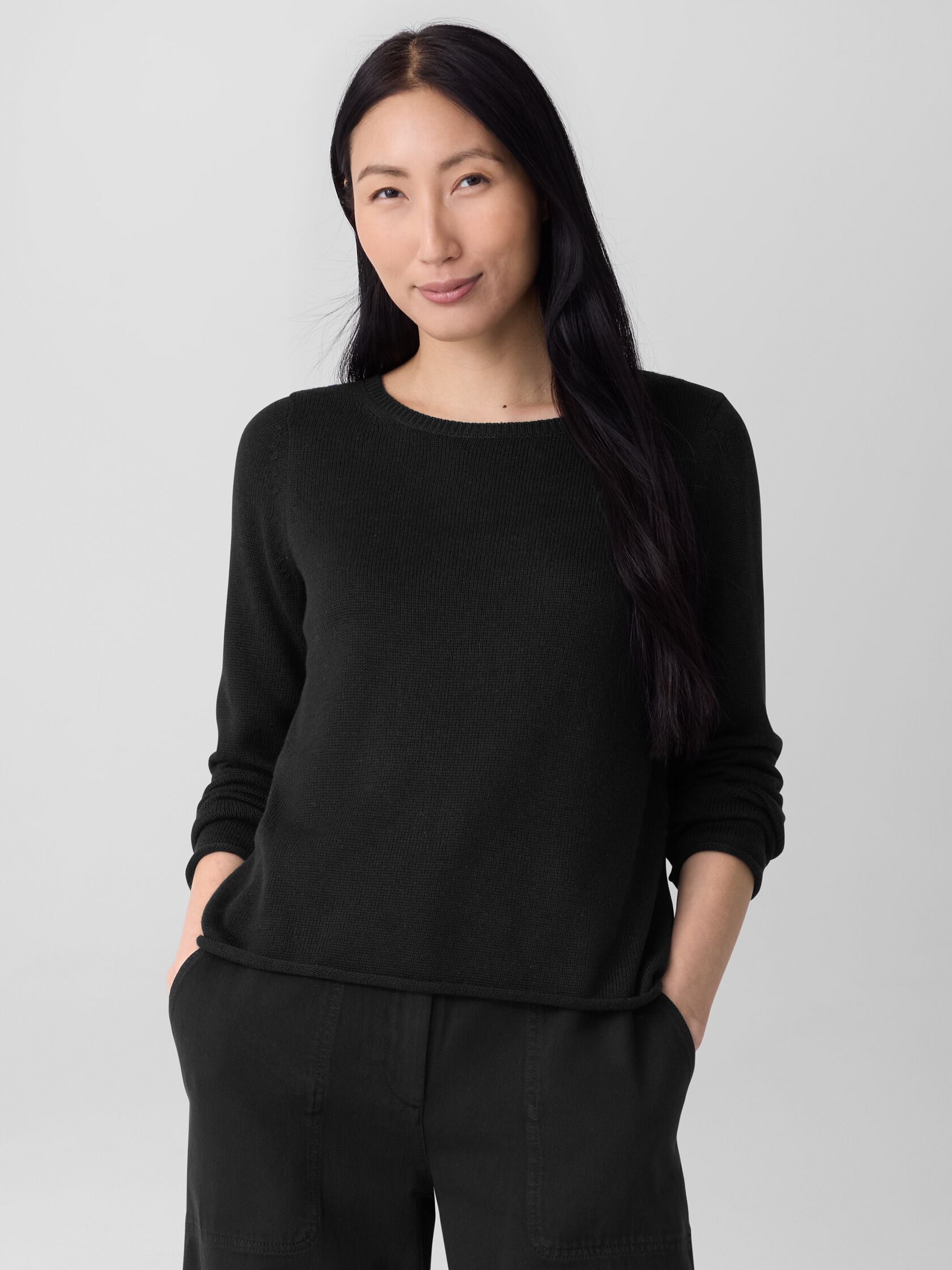 Peruvian Cotton Blend&nbsp;Bateau Neck Top