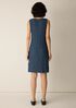 Bubble Jacquard Bateau Neck Dress