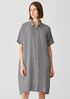 Puckered Organic Linen Shirtdress