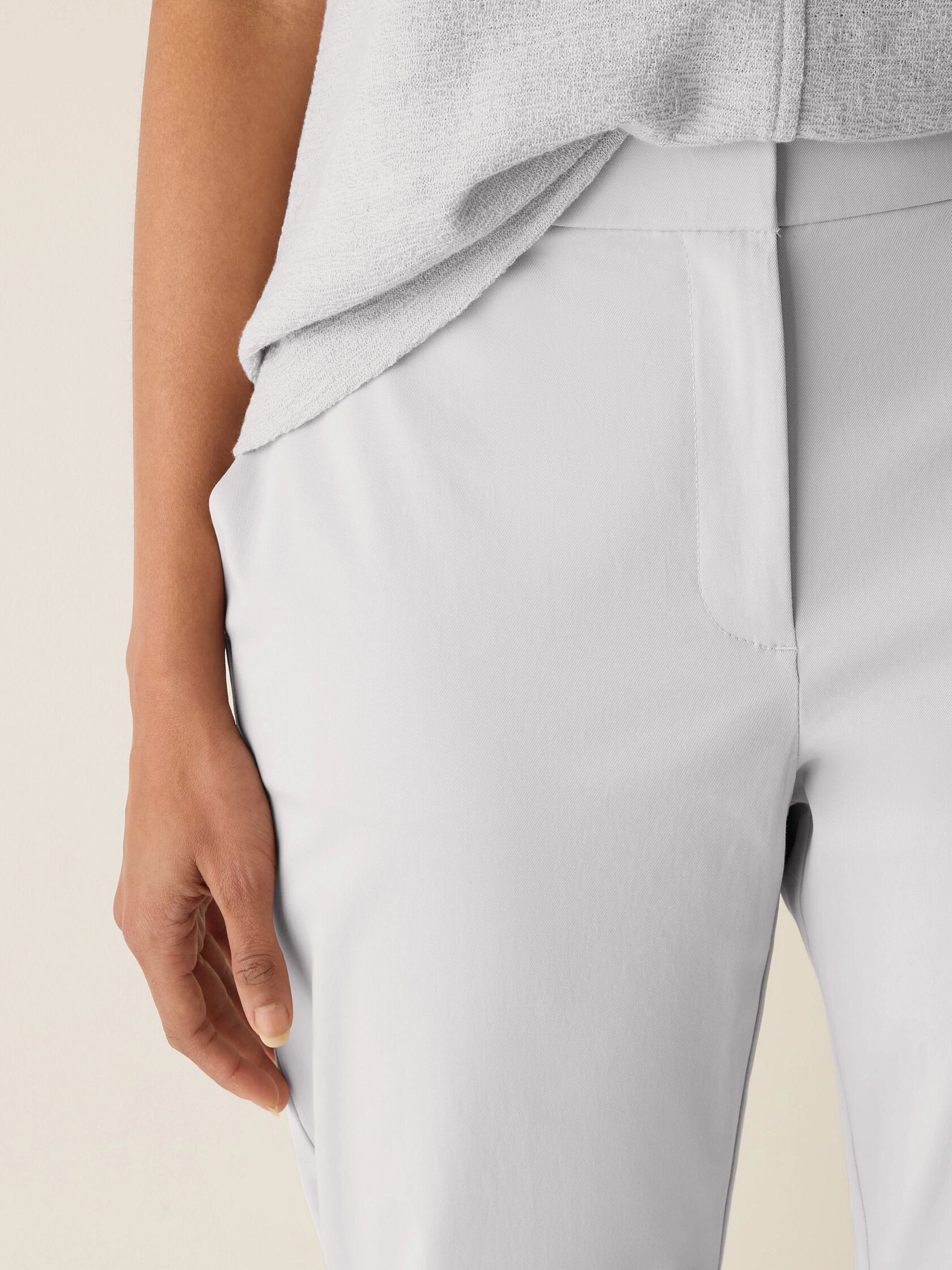 Stretch Cotton Twill Slim Pant