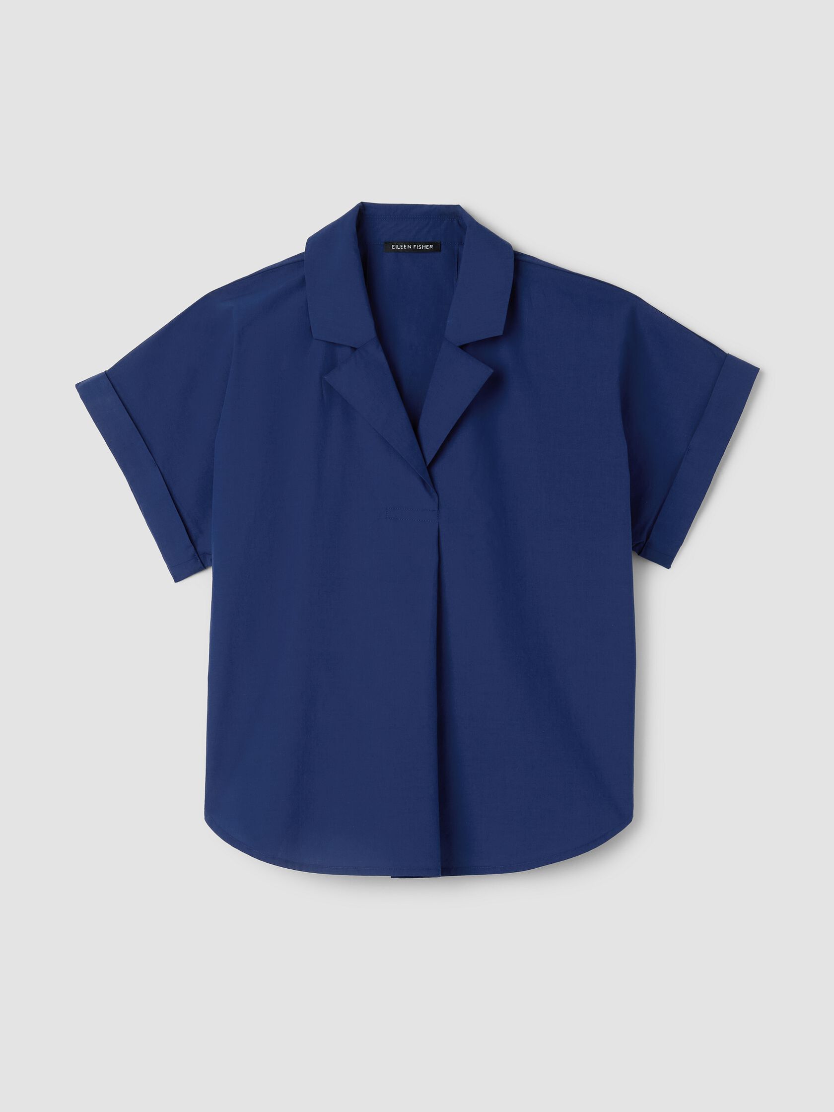 Organic Cotton Poplin Notch Collar Shirt