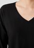 Stretch Jersey Knit V-Neck Top